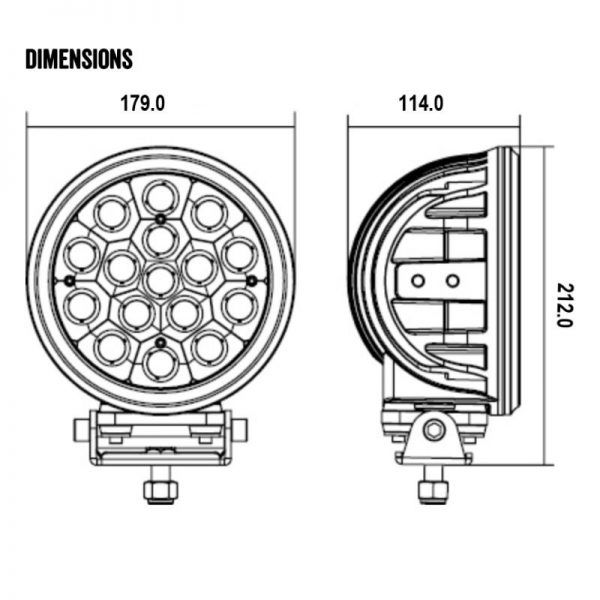 LED Driving Light Diagram | Featured Image for Driving Light LED 7 Inch 80w Spot Page by Action Auto Electrical & Mechanical.