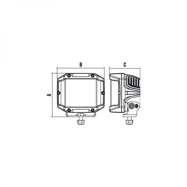 Cross section of a roadvision 55W worklight | Featured Image for Roadvision - RWL7 SERIES - 55W Worklight page by Action Auto Electrical and Mechanical.